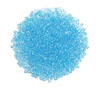 sourcing map 1600Pcs Glass Seed Beads, 1.5mm 15/0 Loose Mini Beads with Hole, Bulk Craft Spacer for DIY Handmade, Light Blue AB