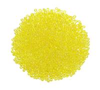 sourcing map 1600Pcs Glass Seed Beads, 2mm 11/0 Loose Mini Beads with Hole, Bulk Craft Spacer for DIY Handmade, Yellow AB
