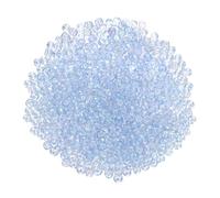 sourcing map 1600Pcs Glass Seed Beads, 3mm 8/0 Loose Mini Beads with Hole, Bulk Craft Spacer for DIY Handmade, Sky Blue AB