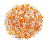 sourcing map 1600Pcs Glass Seed Beads, 3mm 8/0 Loose Mini Beads with Hole, Bulk Craft Spacer for DIY Handmade, Mixed Orange