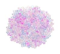 sourcing map 1600Pcs Glass Seed Beads, 4mm 6/0 Loose Mini Beads with Hole, Bulk Craft Spacer for DIY Handmade, Mixed Pink