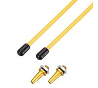 sourcing map 160mm Plastic Protection Antenna Tube, RC Antenna Tube with Mount and Cap for RC Car Boat Drone Receiver(Gold, Yellow, 2 Pcs)