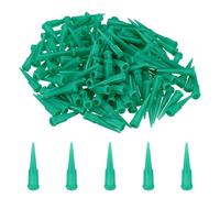 sourcing map 160Pcs Plastic Tapered Pinhead, 18 Gauge TT Adhesive Dispensing Needle Tip 0.84mm Glue Applicator Blunt Tips for Industrial Oil or Glue Applicator, Transparent Green
