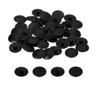 sourcing map 160PCS Screw Cap Covers, 12mm Waterproof Plastic Screw Decorative Caps for Phillips Cam Lock Nuts Self-Tapping Screws, Black