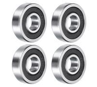 sourcing map 1633-2RS Deep Groove Ball Bearing, 4pcs 5/8" x 1-3/4" x 1/2" Hign Carbon Chrome Steel Z2 Double Rubber Sealed Bearing (P6)
