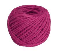 sourcing map 164 Feet Natural Jute Twine String,3mm Thin Garden Twine Rope Colored Plant String Cord for DIY Art Crafts Gift Wrapping Decoration Packing Gardening Plant Hanger,Rose Red