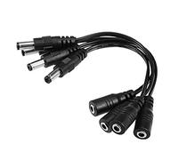 sourcing map 16cm 3.5x1.35mm Female to 5.5x2.1mm Male DC Power Extension Cable Connector for CCTV Security Camera 4pcs
