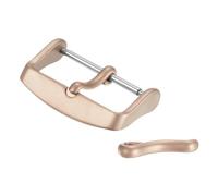 sourcing map 16mm Watch Band Replacement Buckle Stainless Steel Watch Strap Clasp Matte PVD Buckles with 2pcs Tongue, Rose Gold