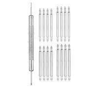 sourcing map 16pcs 23/23/21/25mm Watch Spring Bar 1.5mm+1.8mm Thickness Band Pins Double Fringe Stainless Steel Replacement Pin with Removal Tool for Watch Band Link