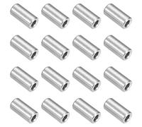 sourcing map 16Pcs 304 Stainless Steel Spacer 1/4" OD x 1/8" ID x 1/2" Length(6x3x12mm) Screw Standoff Bushing Plain Finish Unthreaded Round Metal Spacer for M3 Screws Bolts and Rods