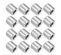 sourcing map 16Pcs 304 Stainless Steel Spacer 1/4" OD x 1/8" ID x 1/4" Length(6x3x6mm) Screw Standoff Bushing Plain Finish Unthreaded Round Metal Spacer for M3 Screws Bolts and Rods