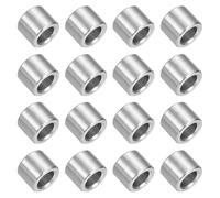 sourcing map 16Pcs 304 Stainless Steel Spacer 3/8" OD x 1/4" ID x 1/4" Length(10x6x6mm) Screw Standoff Bushing Plain Finish Unthreaded Round Metal Spacer for M6 Screws Bolts and Rods