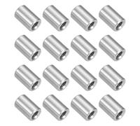 sourcing map 16Pcs 304 Stainless Steel Spacer 5/16" OD x 5/32" ID x 15/32" Length(8x4x12mm) Screw Standoff Bushing Plain Finish Unthreaded Round Metal Spacer for M4 Screws Bolts and Rods