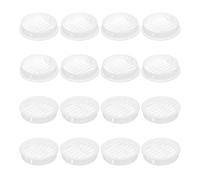 sourcing map 16Pcs 50mm/1.97" Circular Soffit Air Vents, Plastic Soffit Vent Cover, Round Mesh Hole Louver for Bathroom Kitchen Cabinet Wardrobe, White