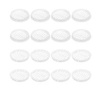 sourcing map 16Pcs 80mm/3.15" Circular Soffit Air Vents, Plastic Soffit Vent Cover, Round Mesh Hole Louver for Bathroom Kitchen Cabinet Wardrobe, White