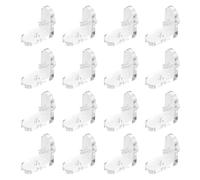 sourcing map 16Pcs Acrylic Corner Bracket, L-Shape Corner Connector, Transparent Support Shelf Brace Brackets with Rivets for Reinforcement Connecting Acrylic Plate