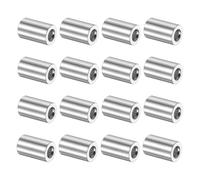sourcing map 16Pcs Aluminum Spacer 1/8" ID x 7/32" OD x 11/32" Length(3.1x5.5x9mm) Screw Standoff Bushing Plain Finish Unthreaded Round Metal Spacer for M3 Screws Bolts and Rods, Silver