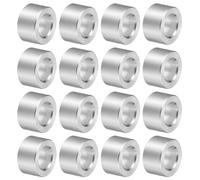 sourcing map 16Pcs Aluminum Spacers, 4mm ID x 7mm OD x 4mm Length Screw Standoff Bushing Plain Finish Unthreaded Metal Round Spacer, Unthreaded Standoff Bushing for M4 Screw Bolts