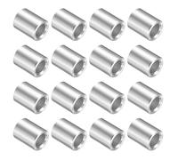 sourcing map 16Pcs Aluminum Spacers, 5mm ID x 8mm OD x 10mm Length Screw Standoff Bushing Plain Finish Unthreaded Metal Round Spacer, Unthreaded Standoff Bushing for M5 Screw Bolts