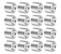sourcing map 16Pcs Aluminum Spacers, 5mm ID x 8mm OD x 6mm Length Screw Standoff Bushing Plain Finish Unthreaded Metal Round Spacer, Unthreaded Standoff Bushing for M5 Screw Bolts