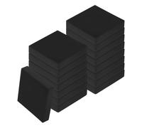 sourcing map 16pcs Anti Vibration Pads for Washing Machine, 3.94'' x 3/4'' Washer Dryer Pedestals Non-Slip and Silent Vibration Isolation Pads Black EVA Support Feet Mat, Square