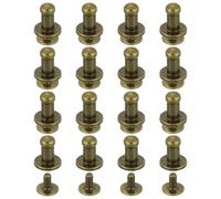 sourcing map 16Pcs Ball Head Stud Screw Back 4mm Round Head Button Nipple Leather Rivets for DIY Leather Craft Handbag Shoes Belt Repair, Bronze