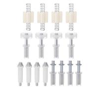 sourcing map 16pcs Bifold Door Hardware Kit Include Top & Bottom Pivot, Steel Spring & Guide Wheel Bi-fold Closet Door Hardware Kit for Folding Pocket Door Accordion Door Barn Door