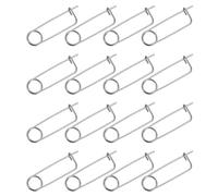 sourcing map 16Pcs Brooch Shape Cotter Safety Pins, M2 x 75mm Zinc-Plated Carbon Steel Quick Lock Fastener, Spring Wire Pin for Farm, Lawn, Garden Hitch