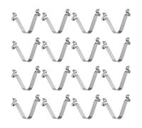 sourcing map 16pcs Double Button Kayak Paddle Snap Spring Clip 6x9x48mm 65Mn Spring Steel V-Shaped Hollow Lift Telescopic Locking Tube Pole Clips for Tent Umbrella Camping