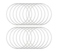 sourcing map 16Pcs Dream Catcher Rings, 4.3" Metal Hoops for Crafts Wreath Hoop Rings for Wall Hanging Crafts Home Decorations DIY Wedding Wreath Decor, Silver 4.1"