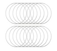 sourcing map 16Pcs Dream Catcher Rings, 4.7" Metal Hoops for Crafts Wreath Hoop Rings for Wall Hanging Crafts Home Decorations DIY Wedding Wreath Decor, Silver 4.5"
