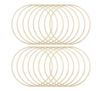sourcing map 16Pcs Dream Catcher Rings, 5.1" Metal Hoops for Crafts Wreath Hoop Rings for Wall Hanging Crafts Home Decorations DIY Wedding Wreath Decor, Gold 4.9"