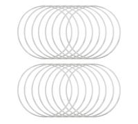 sourcing map 16Pcs Dream Catcher Rings, 5.1" Metal Hoops for Crafts Wreath Hoop Rings for Wall Hanging Crafts Home Decorations DIY Wedding Wreath Decor, Silver 4.9"