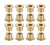 sourcing map 16Pcs Flange Sleeve Bearings, 6mm Bore x 10mm OD x 10mm Length, Self-Lubricating Sintered Bronze Bushings
