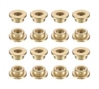 sourcing map 16Pcs Flange Sleeve Bearings, 6mm Bore x 10mm OD x 6mm Length, Self-Lubricating Sintered Bronze Bushings