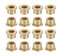 sourcing map 16Pcs Flange Sleeve Bearings, 8mm Bore x 12mm OD x 10mm Length, Self-Lubricating Sintered Bronze Bushings