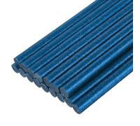sourcing map 16pcs Full Size Hot Glue Gun Sticks 11mm x 200mm Large Glue Sticks for Glue Gun, Glitter Bright Blue