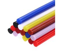 sourcing map 16pcs Full Size Hot Glue Gun Sticks 8-inch x 0.28-inch 7 x 200mm, Black, White, Bright Red, Brown, Purple, Yellow, Wine Red, Gem Blue