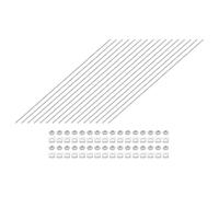 sourcing map 16Pcs Fully Threaded Rod, M3-0.5 Thread Pitch 350mm Length Stainless Steel Right Hand Fully Threaded Studs with Nuts and Washers for Clamps, Hangers and U-Bolts