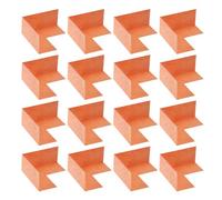 sourcing map 16pcs Inside Waterproofing Corner Shower Seamless Corner Cover, Polyethylene Seamless Corner for Bathtub and Steam Room, Orange (Inside)