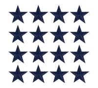 sourcing map 16Pcs Iron on Star Patches, Sew on Star Embroidered Patches, Decorative Repair Patch Applique for DIY Crafts Backpacks Bags Hats Clothes, 29mm Dark Blue