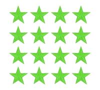 sourcing map 16Pcs Iron on Star Patches, Sew on Star Embroidered Patches, Decorative Repair Patch Applique for DIY Crafts Backpacks Bags Hats Clothes, 29mm Green