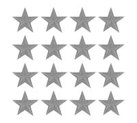 sourcing map 16Pcs Iron on Star Patches, Sew on Star Embroidered Patches, Decorative Repair Patch Applique for DIY Crafts Backpacks Bags Hats Clothes, 29mm Dark Gray