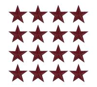 sourcing map 16Pcs Iron on Star Patches, Sew on Star Embroidered Patches, Decorative Repair Patch Applique for DIY Crafts Backpacks Bags Hats Clothes, 29mm Dark Red