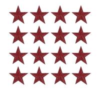 sourcing map 16Pcs Iron on Star Patches, Sew on Star Embroidered Patches, Decorative Repair Patch Applique for DIY Crafts Backpacks Bags Hats Clothes, 29mm Wine Red