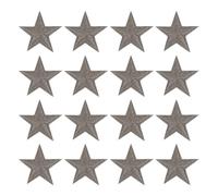 sourcing map 16Pcs Iron on Star Patches, Sew on Star Embroidered Patches, Decorative Repair Patch Applique for DIY Crafts Backpacks Bags Hats Clothes, 29mm Brown