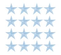 sourcing map 16Pcs Iron on Star Patches, Sew on Star Embroidered Patches, Decorative Repair Patch Applique for DIY Crafts Backpacks Bags Hats Clothes, 45mm Blue
