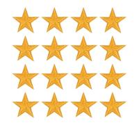 sourcing map 16Pcs Iron on Star Patches, Sew on Star Embroidered Patches, Decorative Repair Patch Applique for DIY Crafts Backpacks Bags Hats Clothes, 29mm Orange