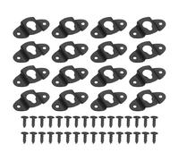 sourcing map 16Pcs Keyhole Hangers, 1.89 x 1.02In Iron Wall-Mounted Speaker Hanging Brackets Plate Connector with Mounting Screws for Surround Sound Box Audio Speaker Picture Frames