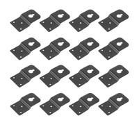 sourcing map 16Pcs Keyhole Hangers, 3.11 x 1.61In Iron Wall-Mounted Speaker Hanging Brackets Plate Connector for Surround Sound Box Audio Speaker Picture Frames